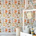 Papel de Parede Infantil Animais Aquarela