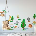 Adesivo de Parede Infantil Animais Safari