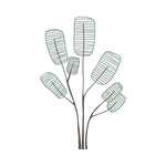 Adesivo de Parede Árvore Abstrata Linhas