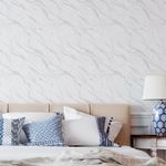 Papel de Parede Calacata Mármore Branco e Cinza
