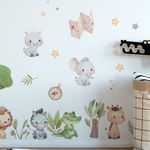 Adesivo de Parede Infantil Safari Animais na Selva