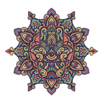 Adesivo de Parede Mandala Hamsa Mão de Fátima