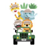 Adesivo de Parede Infantil Safari Baby