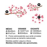 Adesivo de Parede Infantil Galho Flores Cerejeira