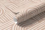 Papel de Parede Abstrato Linhas e Curvas Sobrepostas