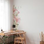 Adesivo de Parede Floral de Canto Lírios