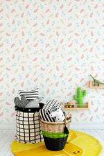 Papel de Parede Infantil Ramos Coloridos