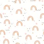 Papel de Parede Infantil Arco Íris Boho