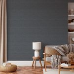 Papel de Parede Linho Cinza Escuro