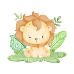 Adesivo de Parede Infantil Leão Baby
