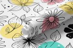 Papel de Parede Infantil Floral Bolas Coloridas Escandinavo Grande
