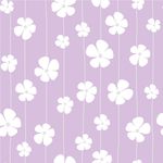 Papel de Parede Infantil Listras Floral Fundo Lilás
