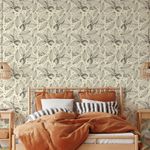 Papel de Parede Folhas Desenhadas