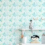 Papel de Parede Folhagens Delicadas Aquarela