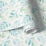 Papel de Parede Folhagens Delicadas Aquarela