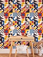 Papel de Parede Geométrico Bauhaus