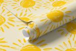 Papel de Parede Infantil Sol Desenho Padrão Grande