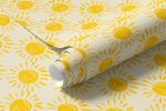 Papel de Parede Infantil Sol Desenho Padrão Pequeno