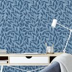 Papel de Parede Tecido Jeans Galhos (Imitação Textura)