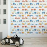 Papel de Parede Infantil Tratores Aquarela