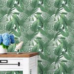 Papel de Parede Estampa de Folhas Tropicais