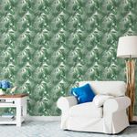 Papel de Parede Estampa de Folhas Tropicais