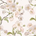 Papel de Parede Flores de Cerejeira Brancas