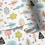 Papel de Parede Infantil Floresta Colorida
