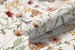 Papel de Parede Aquarela Flores e Borboletas