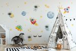 Adesivos de Parede Infantil Astronautas Aquarela