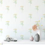 Papel de Parede Floral Aquarela Botânico