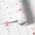 Papel de Parede Floral Delicado Minimalista