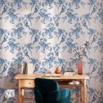 Papel de Parede Floral e Pássaros