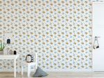 Papel de Parede Infantil Sol e Nuvens