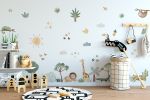 Adesivo de Parede Infantil Savana Aquarela