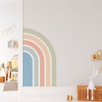 Adesivo de Parede Infantil Arco-Íris de Canto