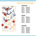 Adesivo de Parede Infantil Aquarela: Baleias, Estrelas e Planetas