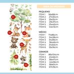 Adesivo de Parede Infantil Aquarela Floresta Encantada