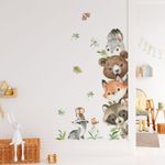 Adesivo de Parede Infantil De Canto Animais Aquarela