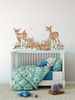 Adesivo de Parede Infantil Aquarela Cervos