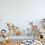 Adesivo de Parede Infantil Aquarela Bosque dos Sonhos