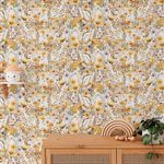 Papel de Parede Flores Amarelas Aquarela