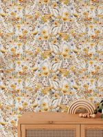 Papel de Parede Flores Amarelas Aquarela