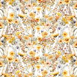 Papel de Parede Flores Amarelas Aquarela