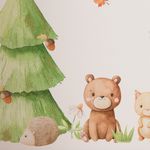 Kit Adesivos de Parede Aquarela Floresta Infantil