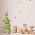 Kit Adesivos de Parede Aquarela Floresta Infantil