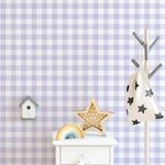  Papel de Parede Infantil Xadrez Lilás
