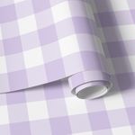  Papel de Parede Infantil Xadrez Lilás