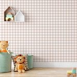  Papel de Parede Infantil Xadrez Marrom