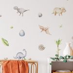 Kit Adesivo de Parede Infantil Dinossauros Aquarela